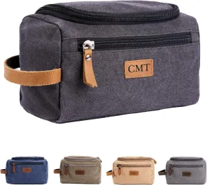 Personalized Travel Toiletry Bag - Double Layer Reinforced Handle,Canvas Water Resistant Shaving Bag,Dopp Kit,Travel Essentials for Men,Groomsmen Gifts