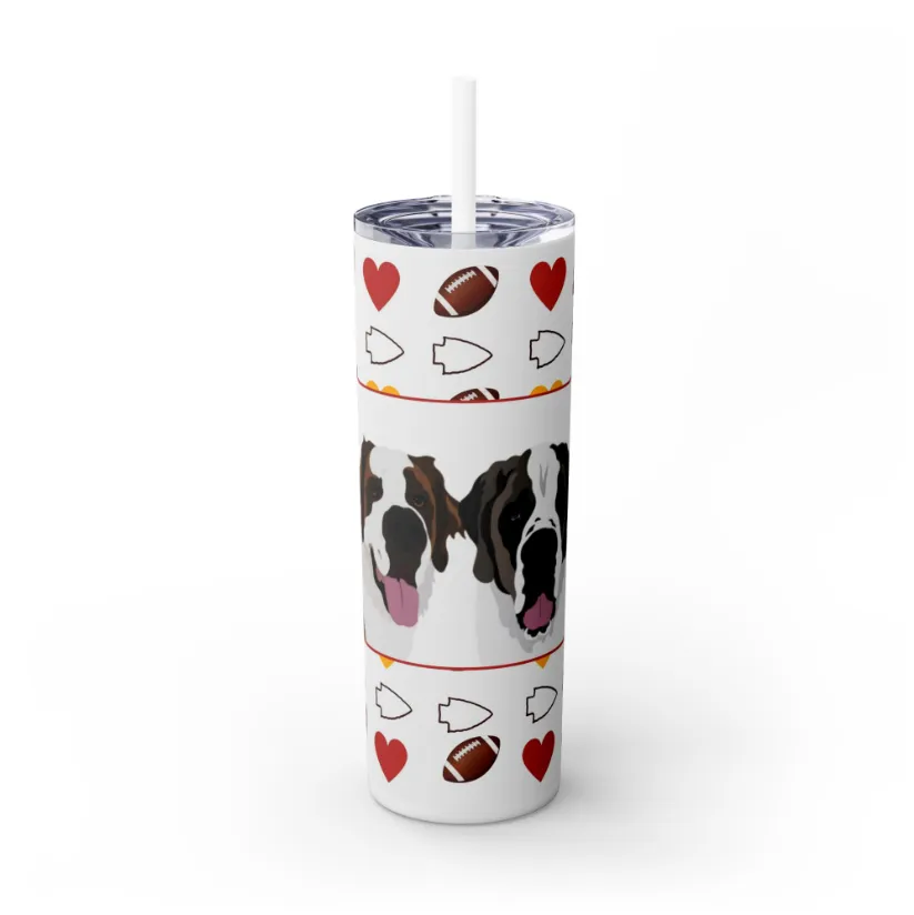 Pet Portrait Tumbler | Skinny Tumbler with Straw, 20oz Stainless Steel Cup