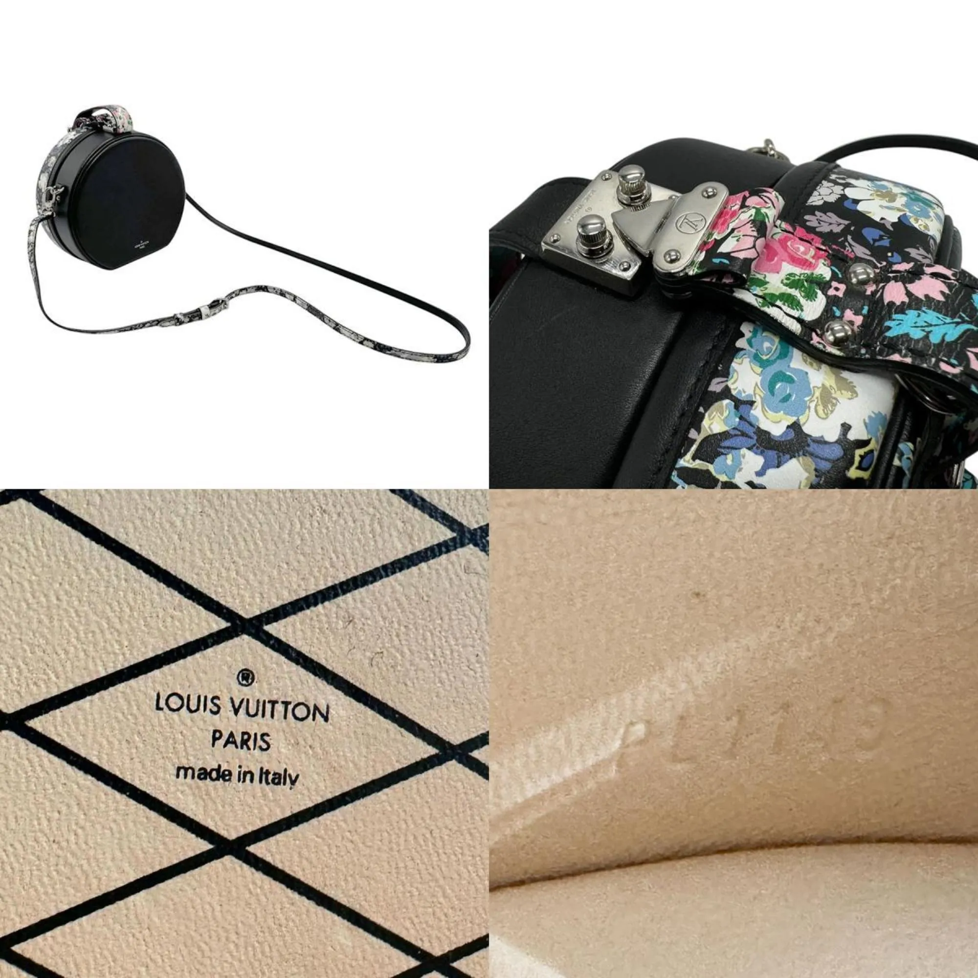 Petite Boite Chapeau Leather Bag with Dust Bag and Name Tag
