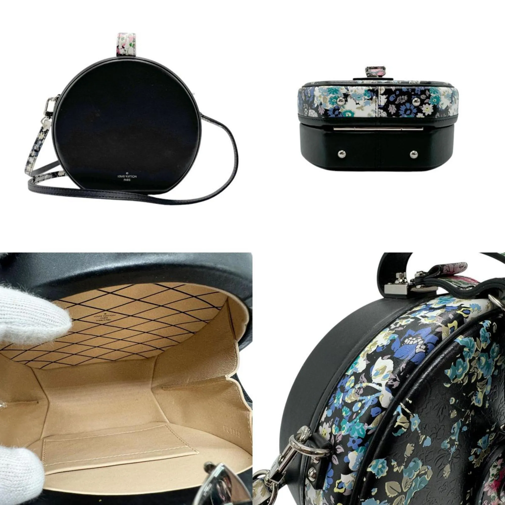 Petite Boite Chapeau Leather Bag with Dust Bag and Name Tag