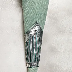 Pewter and Enamel Beetle Leaf Holder Napkin Covers