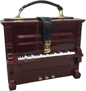 Piano Shaped Purse Handbag Women Crossbody Shoulder Bag Box Shaped Acrylic Evening Top Handle Clutch Bag Novelty Piano Purse