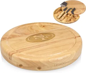 PICNIC TIME NFL Circo Cheese Board and Knife Set - Charcuterie Board Set - Wood Cutting Board