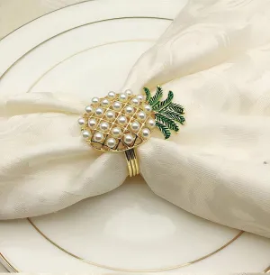 Pineapple Napkin Ring Set of 6