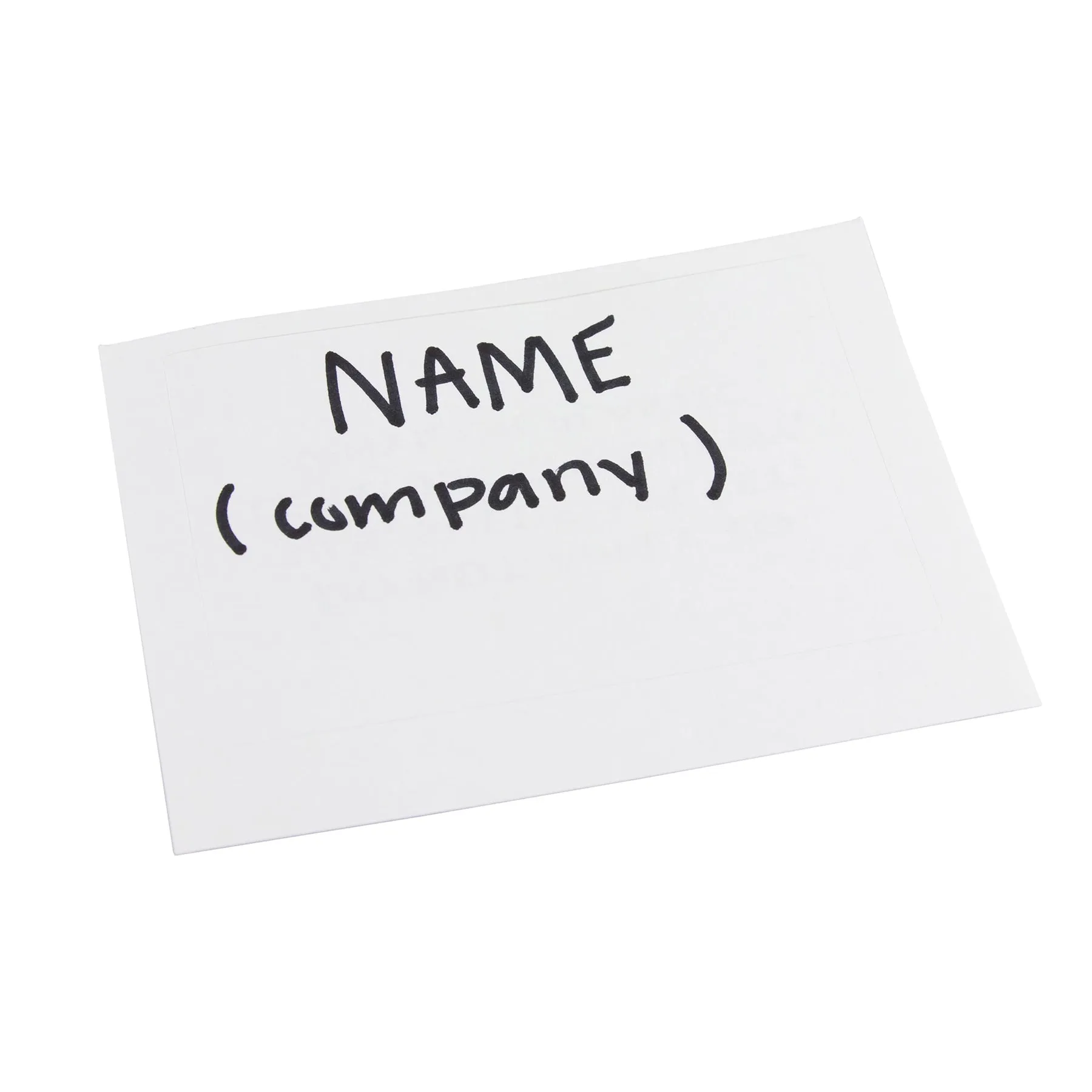 Plain Adhesive Badges, White, Pack of 200