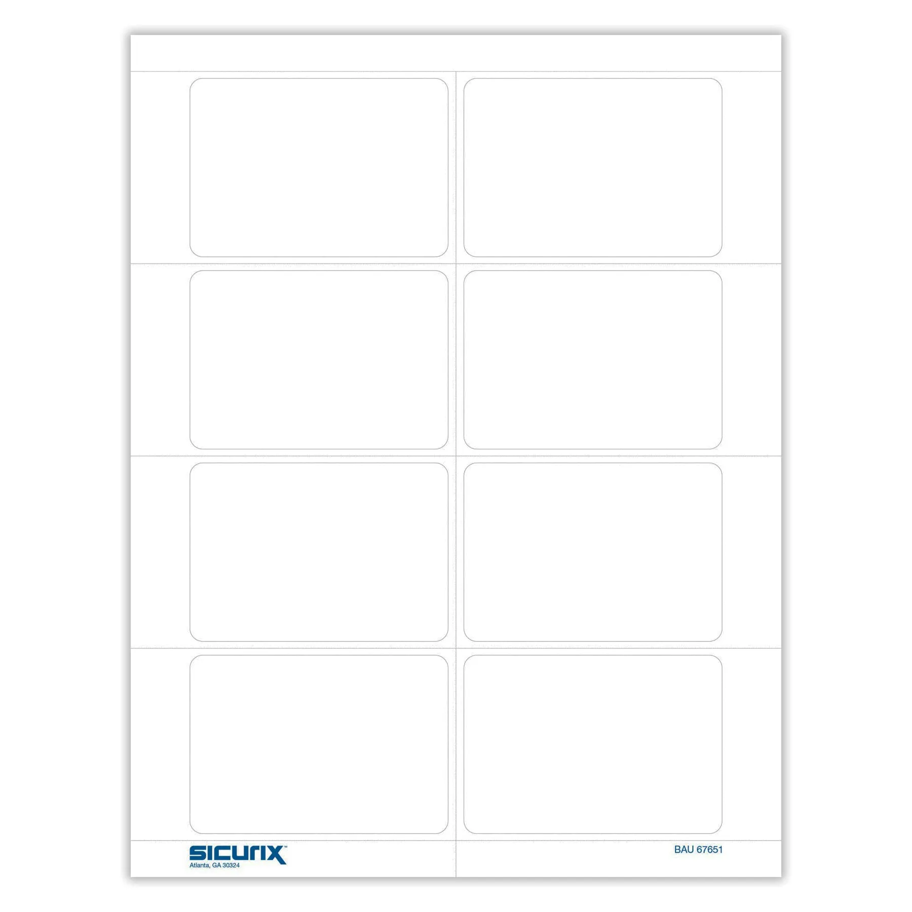 Plain Adhesive Badges, White, Pack of 200