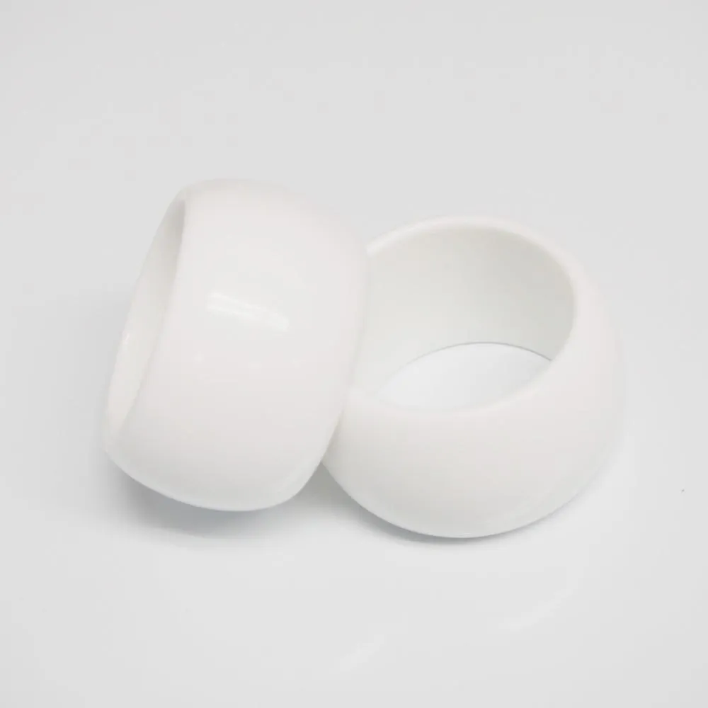 Plastic Ring Napkin Holder, Round, 6-Piece, White