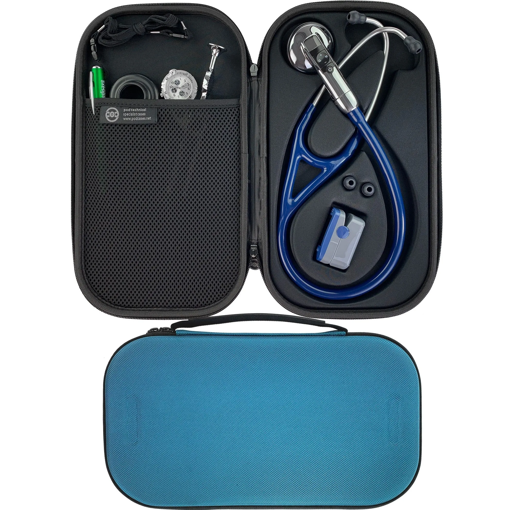 Pod Technical Cardiopod II Stethoscope Case for all Littmann Stethoscopes - Caribbean Blue