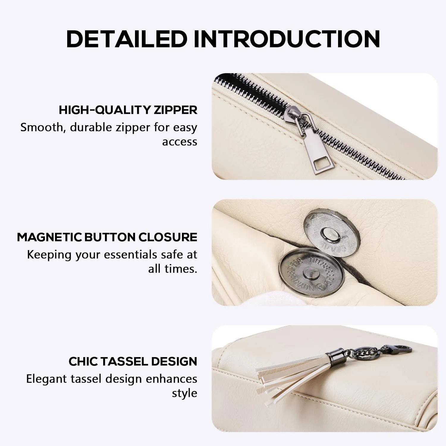 POIUGOYA Crossbody Purses for Women Trendy,Vegan Leather Medium Crossbody Bag,Women's Crossbody Travel Purse Built in Wallet