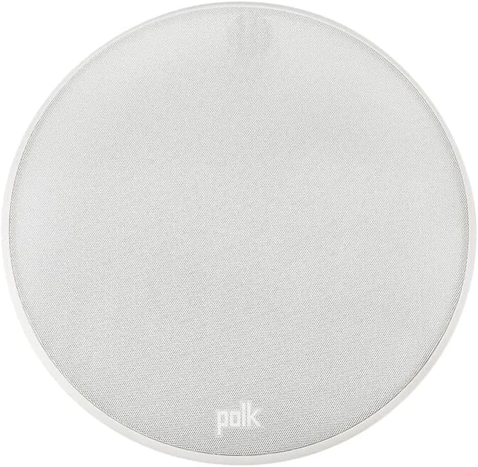 Polk Audio V80 Vanishing in-Ceiling Speaker (Single), Ideal for All Rooms, Features Polypropylene Cone Driver, Swivel Mount Silk Dome Tweeter, Easy Installation, Includes Paintable Magnetic Grille
