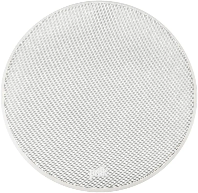 Polk Audio V80 Vanishing in-Ceiling Speaker (Single), Ideal for All Rooms, Features Polypropylene Cone Driver, Swivel Mount Silk Dome Tweeter, Easy Installation, Includes Paintable Magnetic Grille