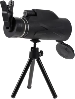 Portable 80x100 Outdoor Night Vision Telescope with Phone Clamp Waterproof High Magnification for Travel