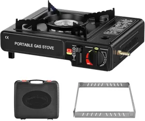 Portable Camping Stove - Portable Gas Stove Outdoor Stove 2 in 1 Camping Stove Portable Grill Stove for Picnic Camping Adventure Table Stove Hiking Stove