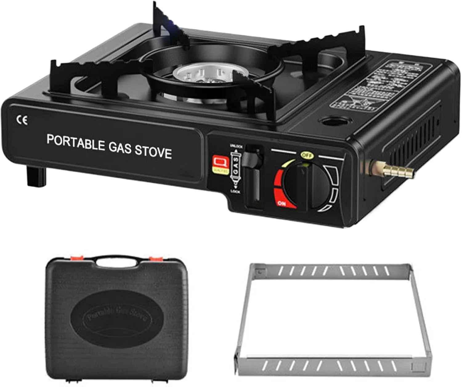 Portable Camping Stove - Portable Gas Stove Outdoor Stove 2 in 1 Camping Stove Portable Grill Stove for Picnic Camping Adventure Table Stove Hiking Stove