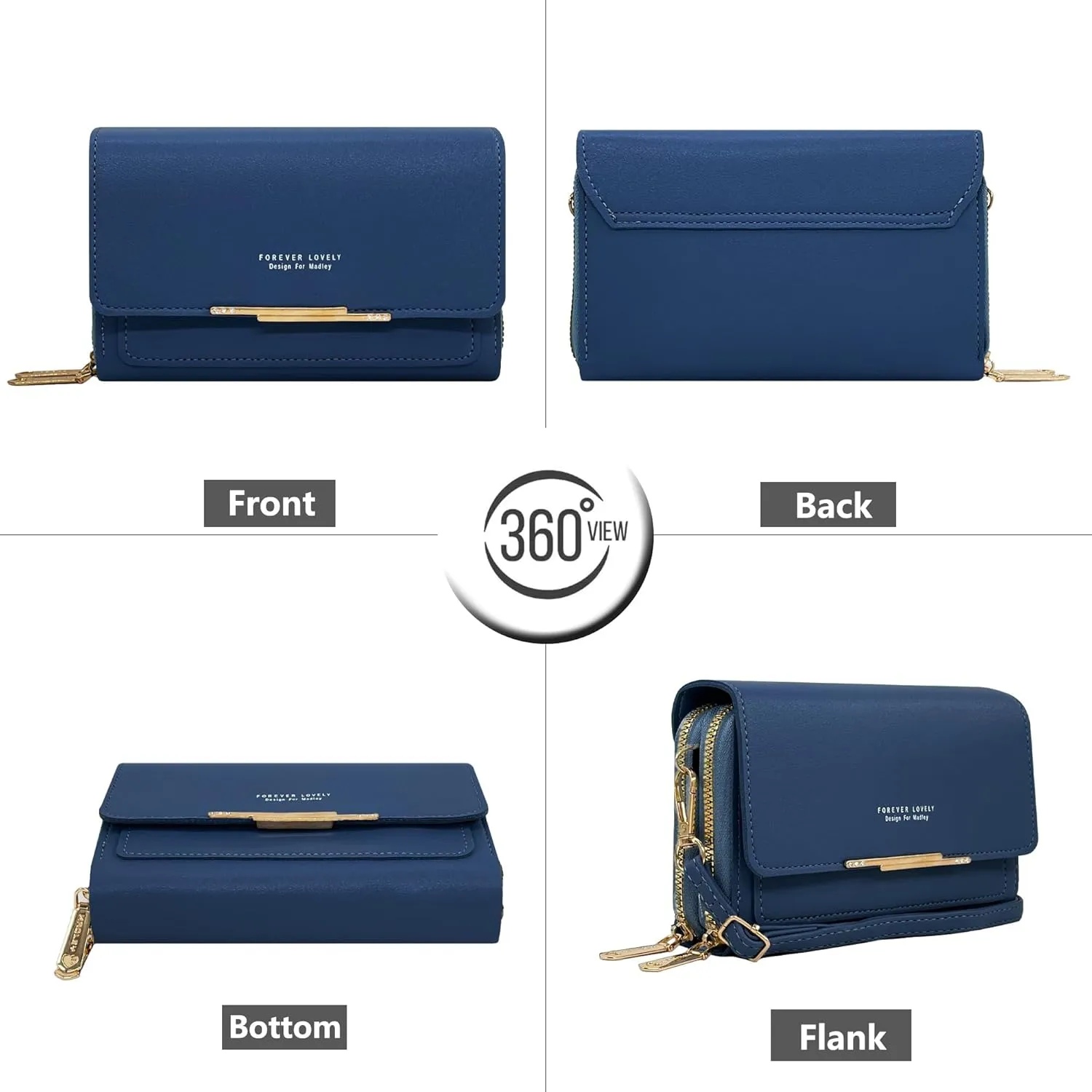 PORT&LOTUS Crossbody Handbag for Women PU Leather Bag