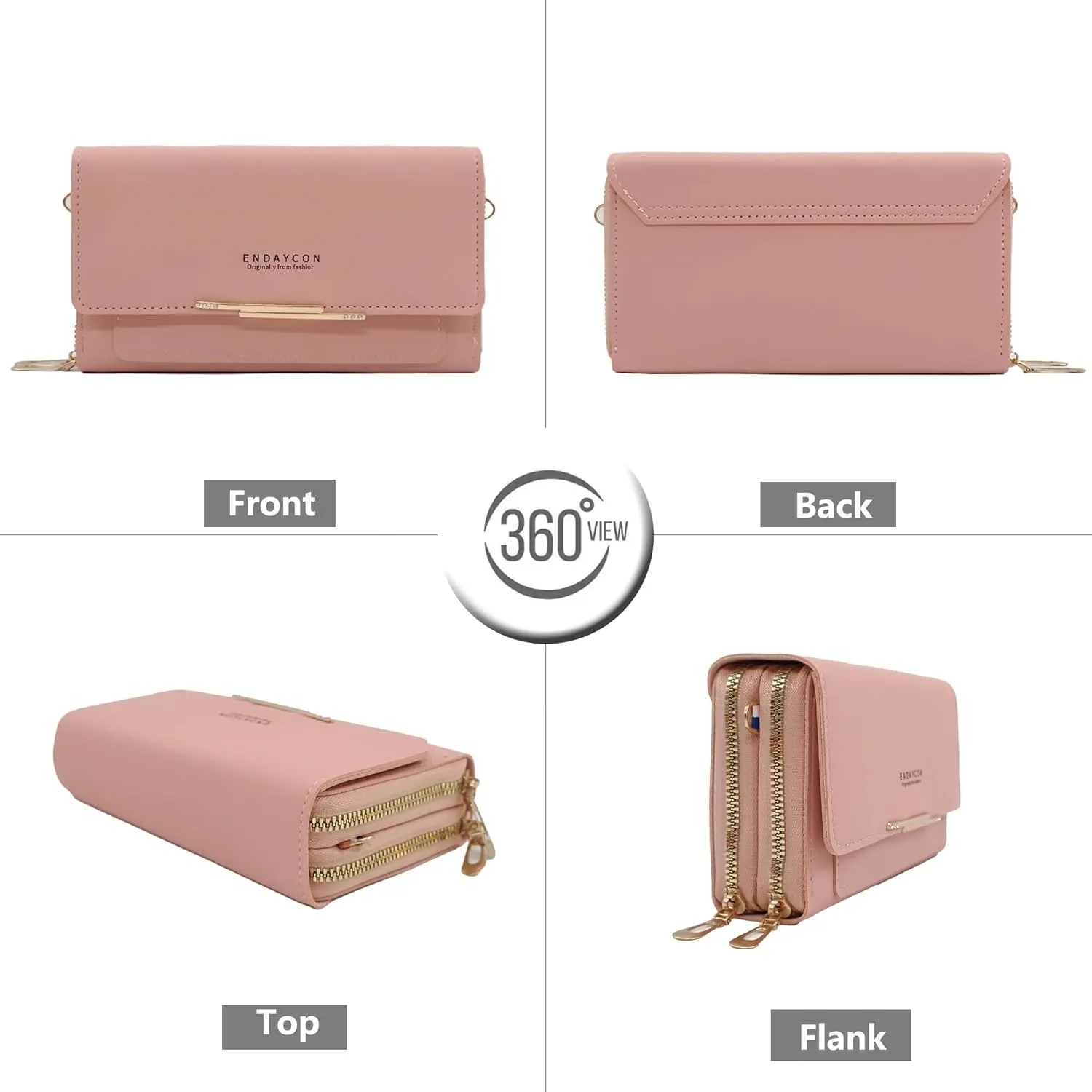 PORT&LOTUS Crossbody Handbag for Women PU Leather Bag