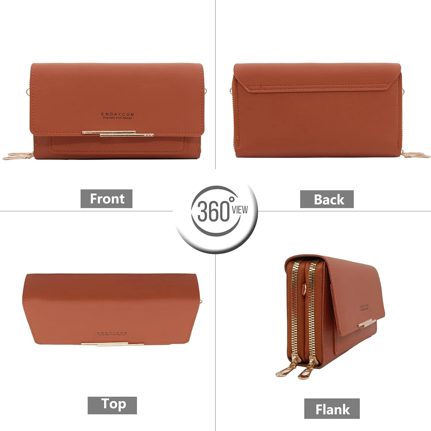 PORT&LOTUS Crossbody Handbag for Women PU Leather Bag