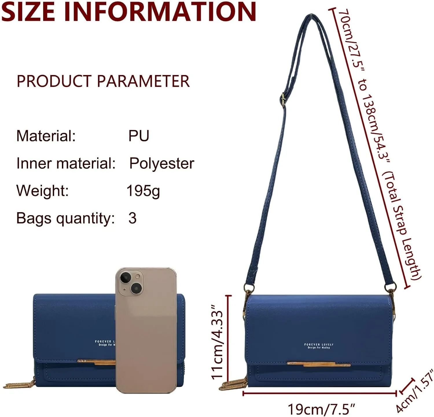 PORT&LOTUS Crossbody Handbag for Women PU Leather Bag