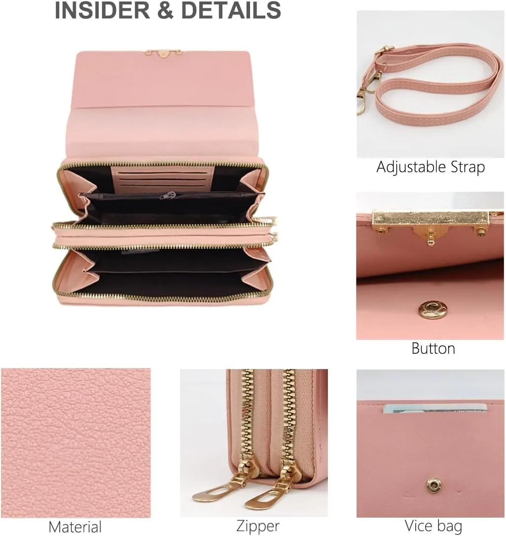 PORT&LOTUS Crossbody Handbag for Women PU Leather Bag