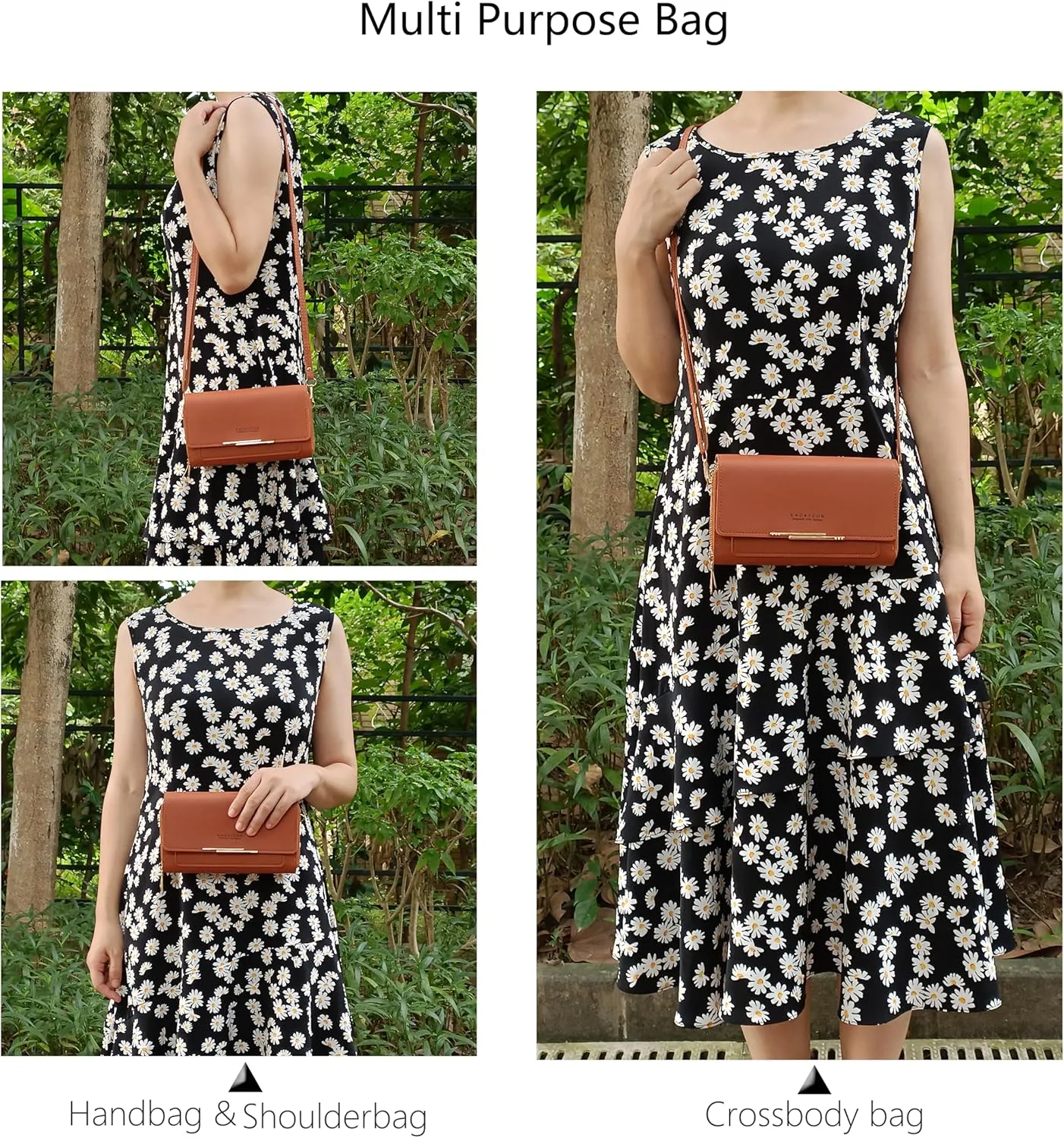 PORT&LOTUS Crossbody Handbag for Women PU Leather Bag