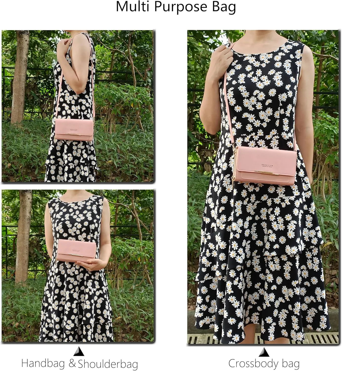 PORT&LOTUS Crossbody Handbag for Women PU Leather Bag