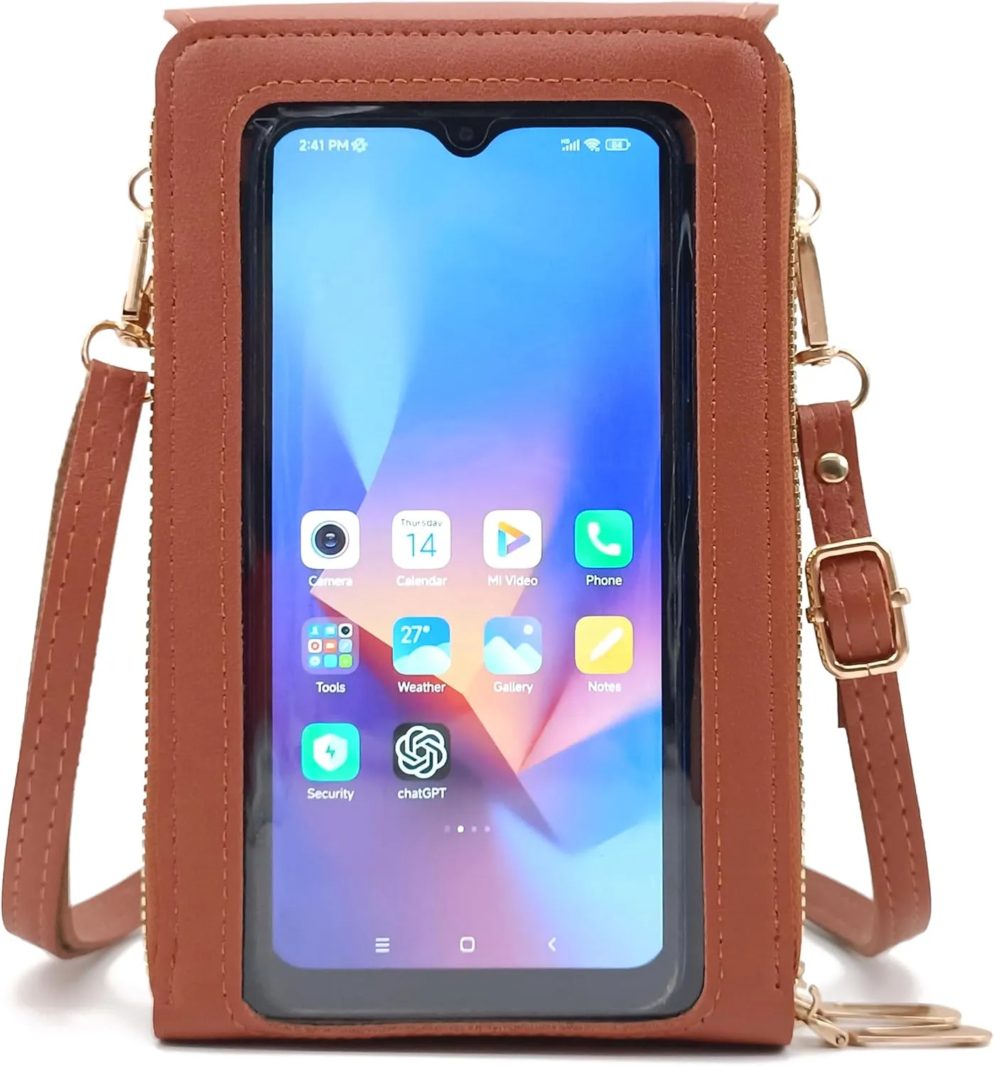 PORT&LOTUS Small Cell Cross Body Purses for Women Mini Shoulder Handbags Zipper Crossbody Bags