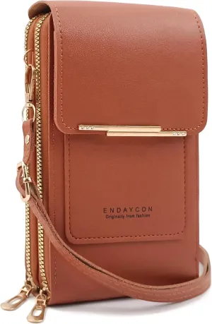 PORT&LOTUS Small Cell Cross Body Purses for Women Mini Shoulder Handbags Zipper Crossbody Bags