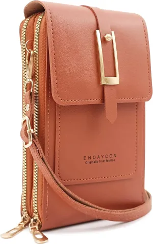 PORT&LOTUS Small Cell Cross Body Purses for Women Mini Shoulder Handbags Zipper Crossbody Bags
