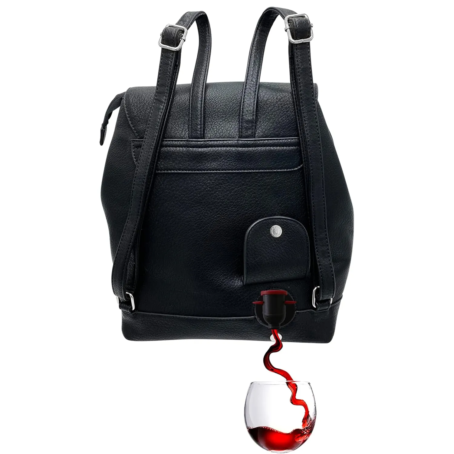 PortoVino Tokyo Backpack - Fashionable Wine Backpack with Hidden Spout, Insulated Drink Compartment, Holds 2 Bottles! Perfect for Travel, Concerts, Parties!