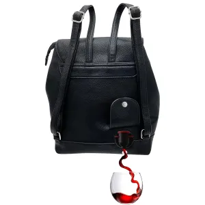 PortoVino Tokyo Backpack - Fashionable Wine Backpack with Hidden Spout, Insulated Drink Compartment, Holds 2 Bottles! Perfect for Travel, Concerts, Parties!