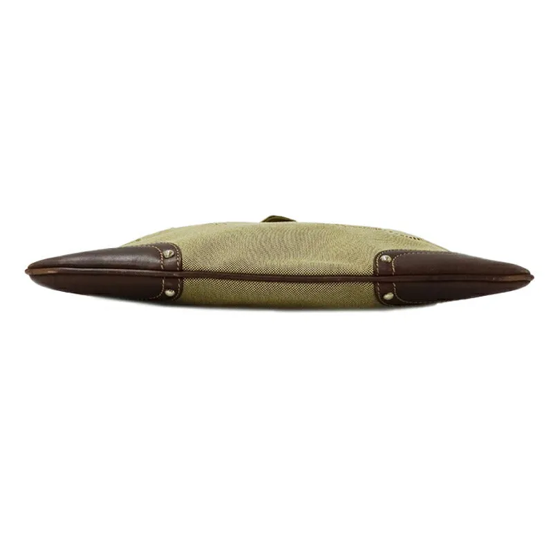Prada Canvas Leather Shoulder Bag