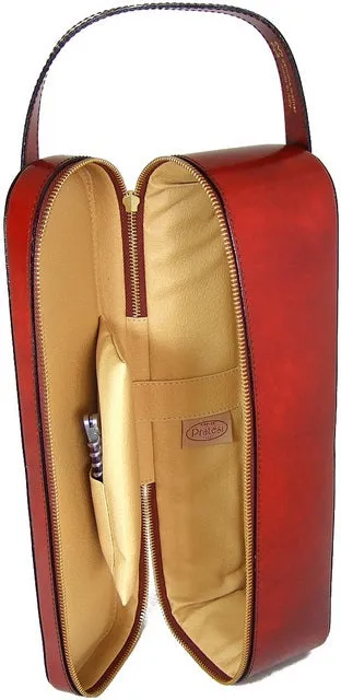 Pratesi Bacco Wine Case in genuine Italian leather - SZN