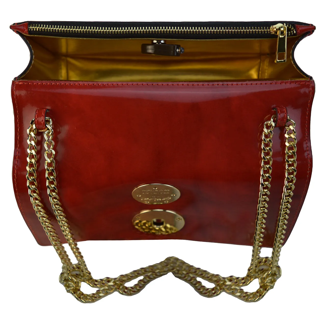 Pratesi Le Falle R194 Lady bag with chain shoulder - Brunelleschi Chianti - SZN