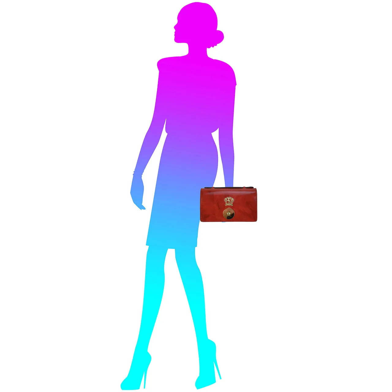 Pratesi Le Falle R194 Lady bag with chain shoulder - Brunelleschi Violet - SZN