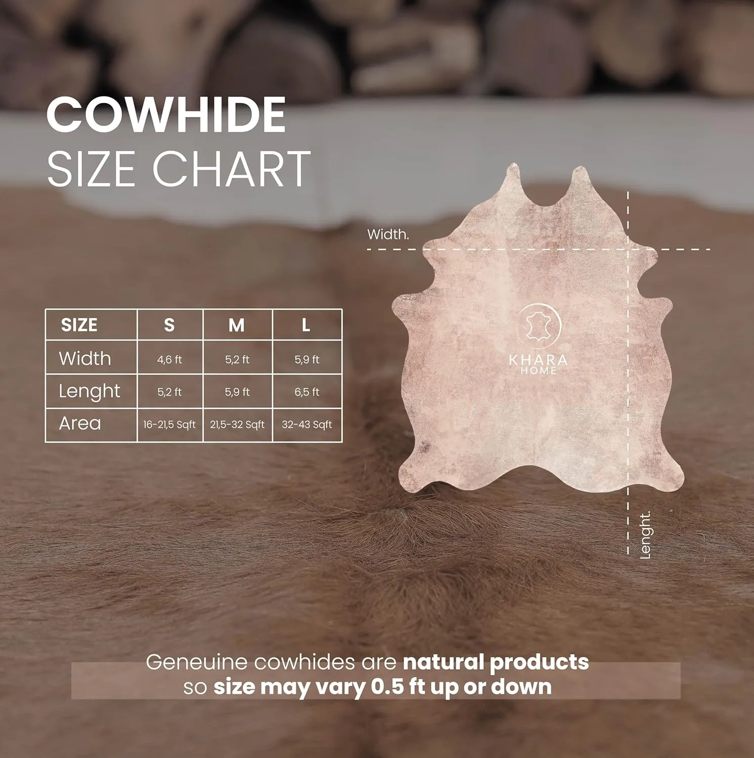 Premium 100% Genuine Cowhide Rug (4-5 Ft) Hand-Picked Solid Black Leather Area Rug, Cozy, Unique, and Durable – from Argentina