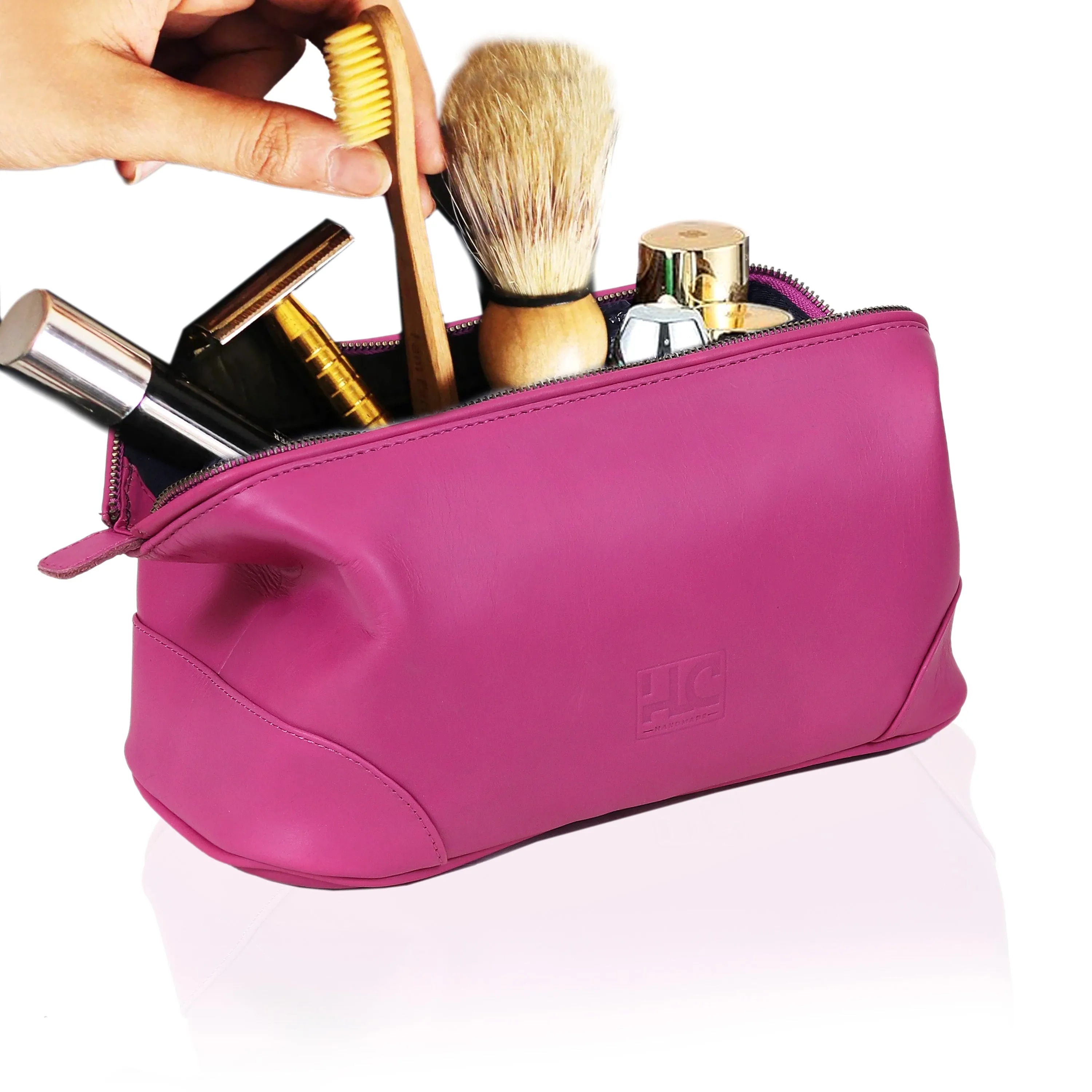 PREMIUM LEATHER TOILETRY DOPP KIT