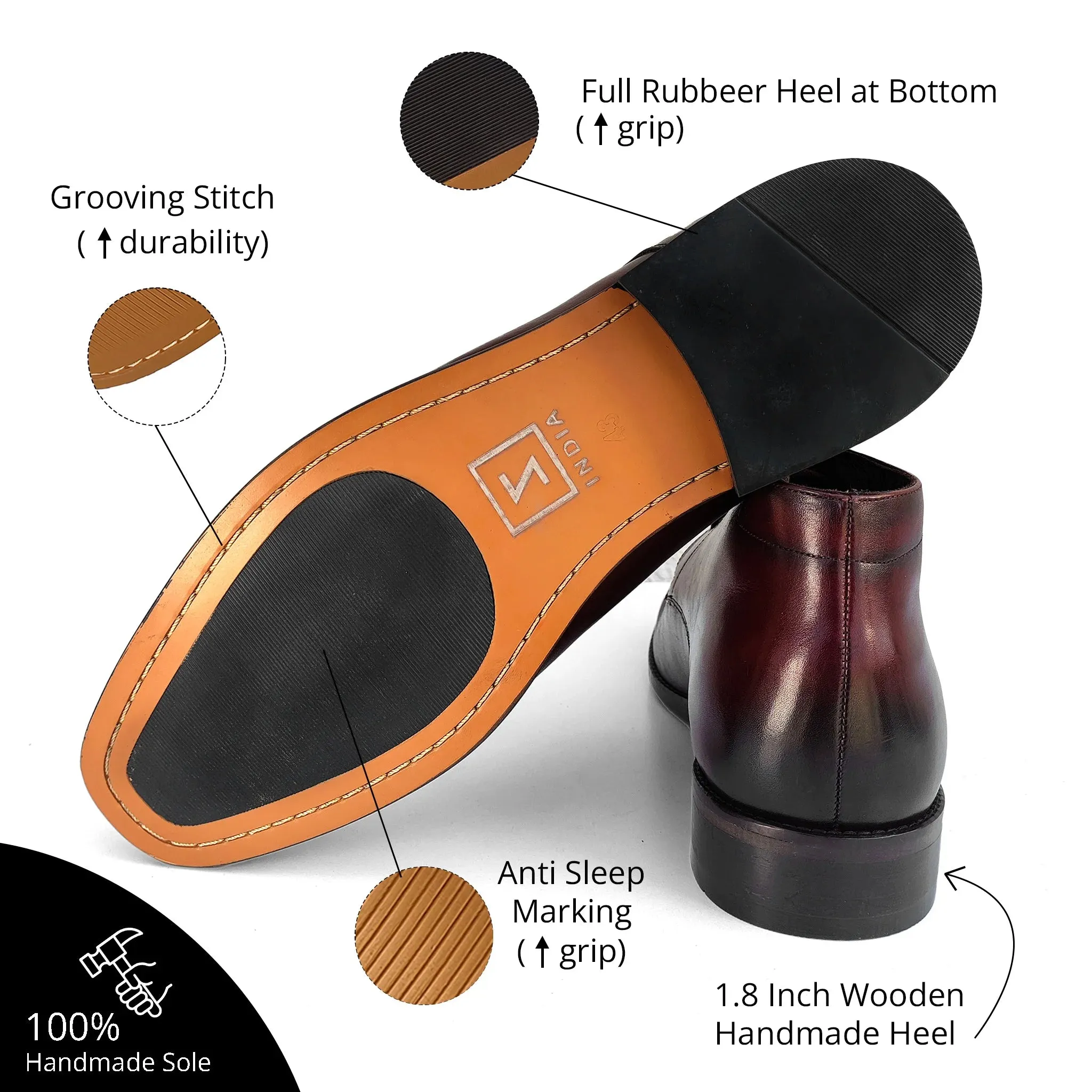 Premium Real Leather Solaz Chukka Boots for Men