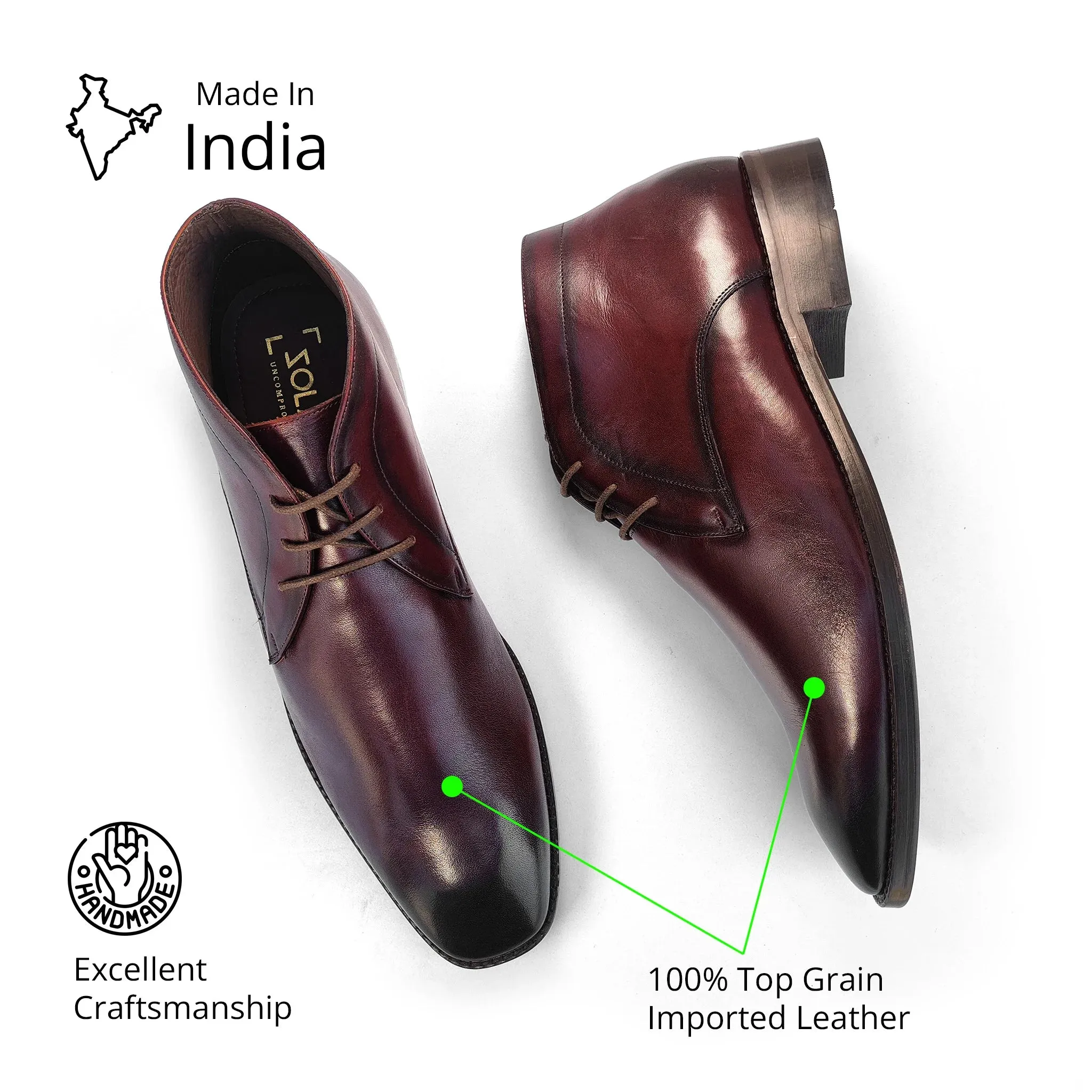Premium Real Leather Solaz Chukka Boots for Men