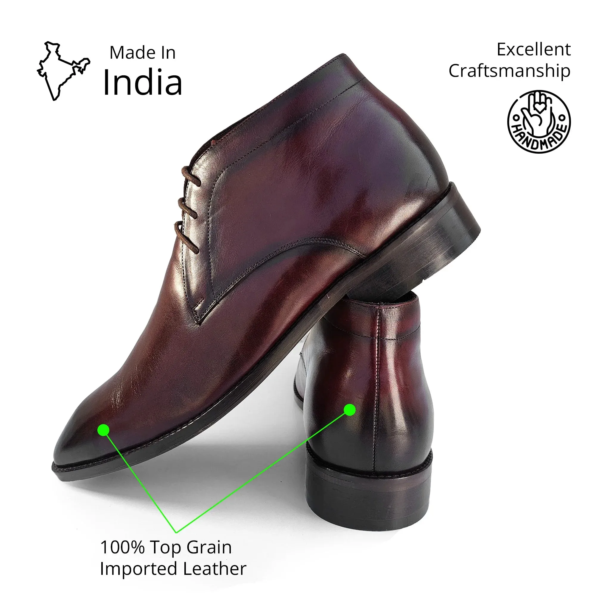 Premium Real Leather Solaz Chukka Boots for Men