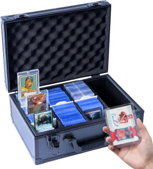 Premium Toploader Storage Box With Card Dividers For 3 X 4 Rigid Cards Holds 530  35pt Toploaders Trading Card Storage Box Suitable For TCG And Magnetic Card Holders, Black, K00SBa3
