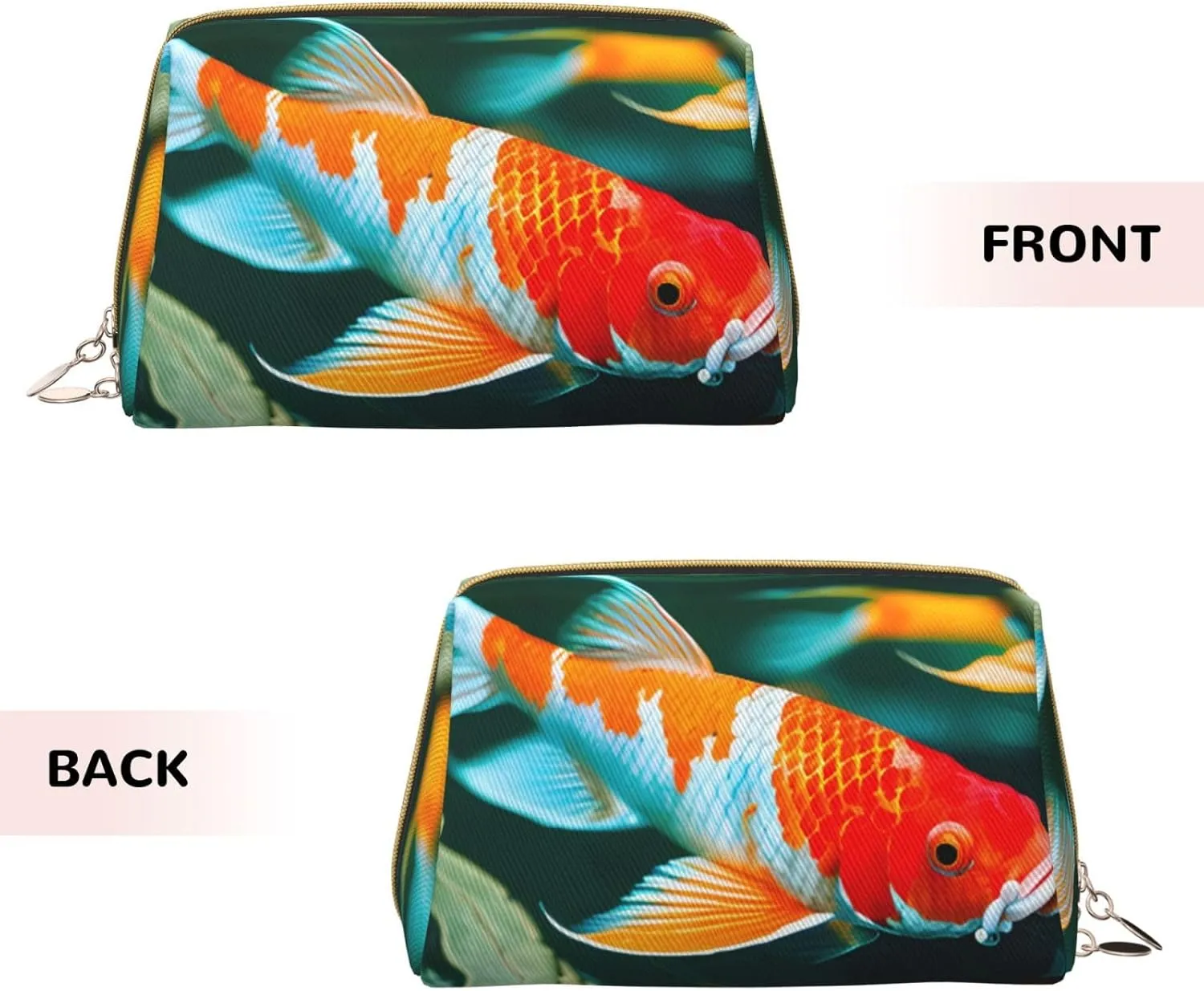 Pretty Koi Fish Toiletry Pouch, Travel-Friendly Makeup Organizer For Makeup Brushes, Lipsticks