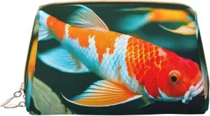 Pretty Koi Fish Toiletry Pouch, Travel-Friendly Makeup Organizer For Makeup Brushes, Lipsticks