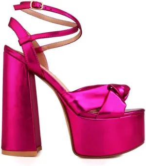 Privileged Lemon Drop Toman Ankle Strap Platform Heels For Women