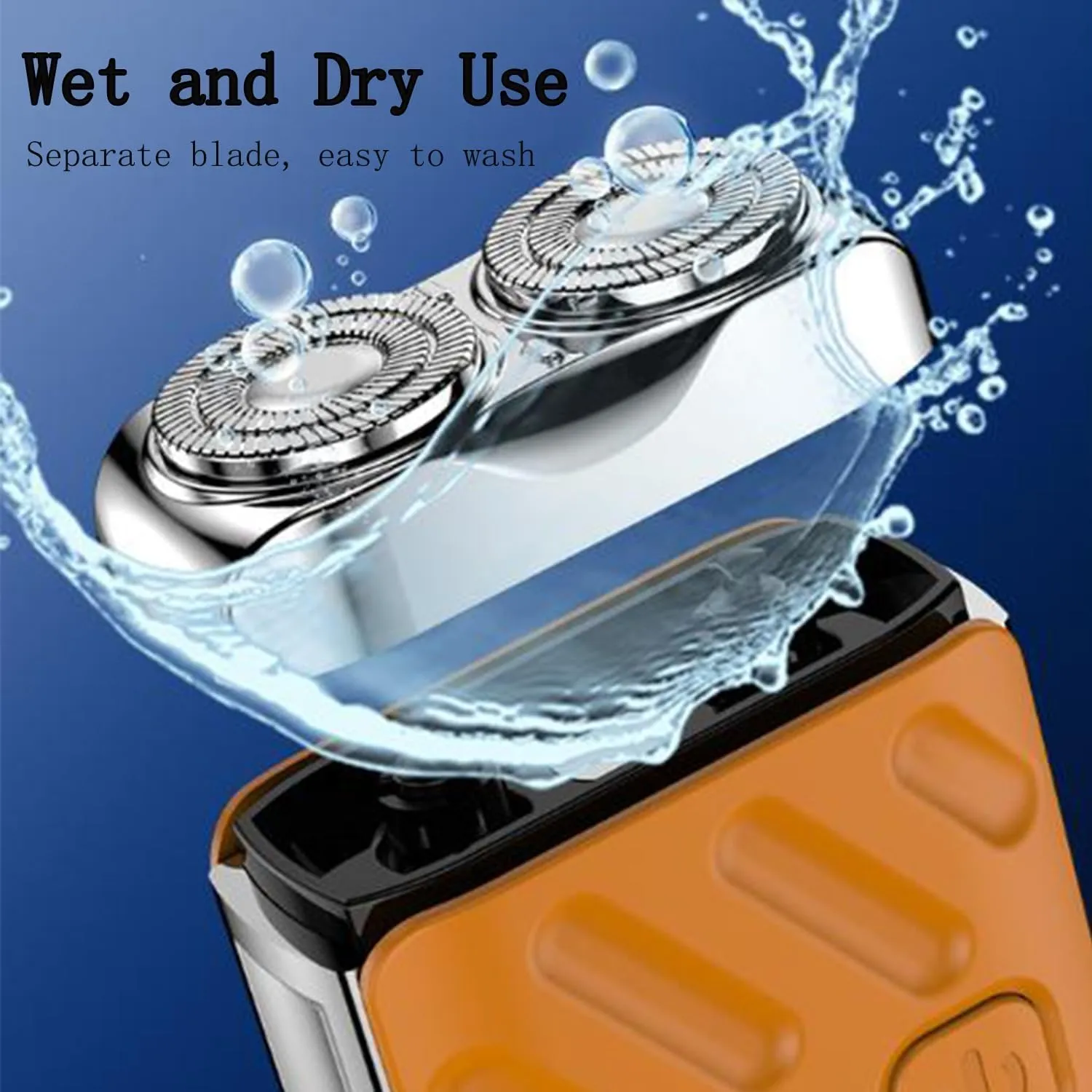 Prophetp-U Shaver, Portable Rotary Dual Ring Electric Shaver, Mini Portable Electric Shavers for Men Waterproof (White)