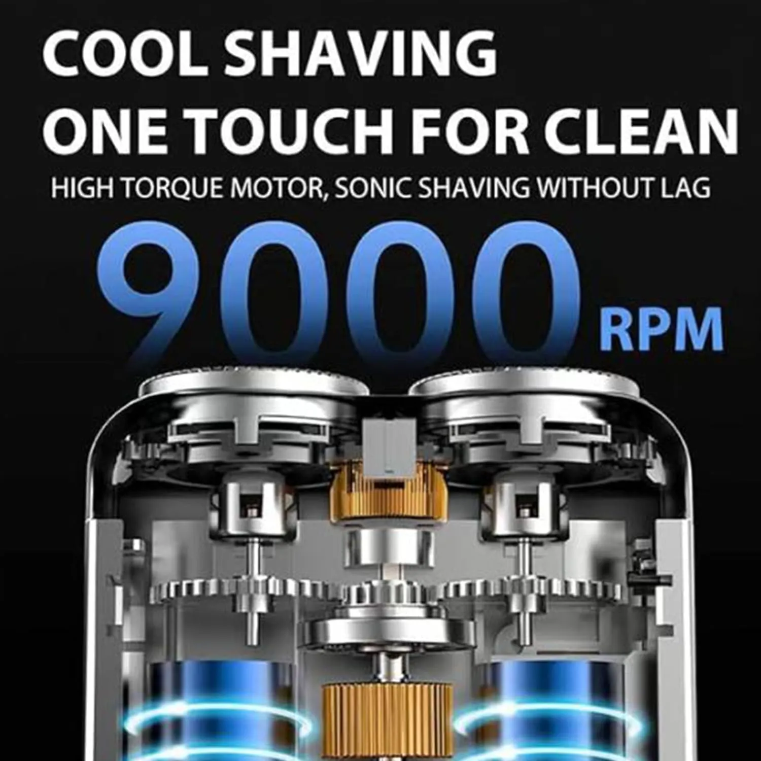 Prophetp-U Shaver, Portable Rotary Dual Ring Electric Shaver, Mini Portable Electric Shavers for Men Waterproof (White)