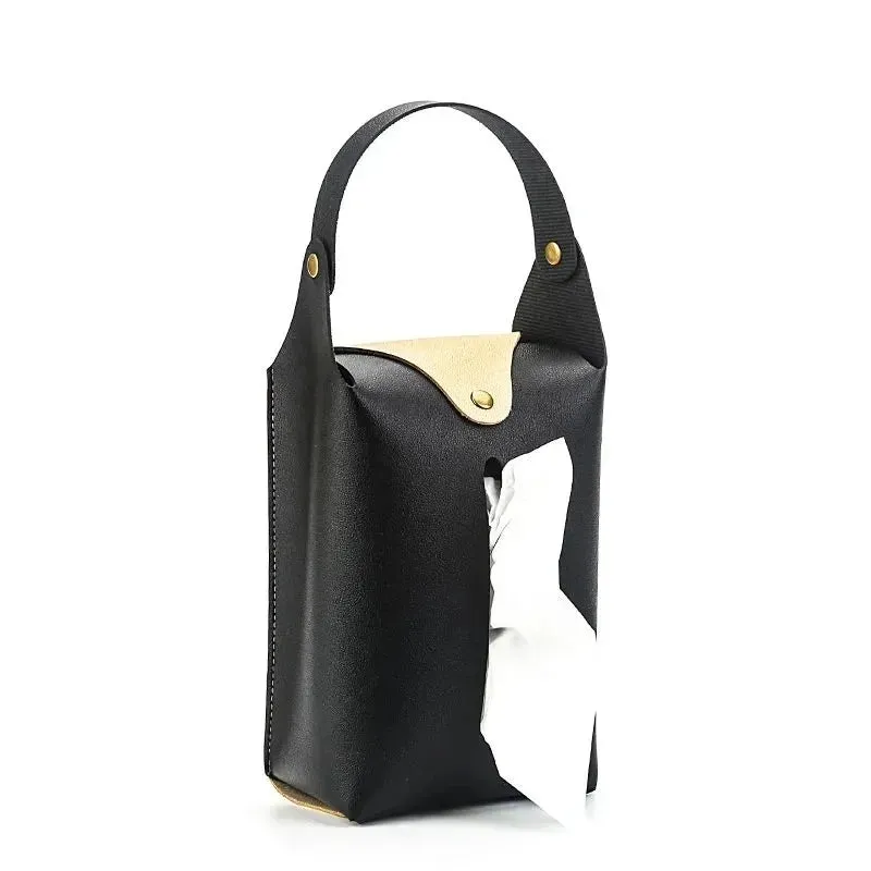 PU leather napkin tissue Holder