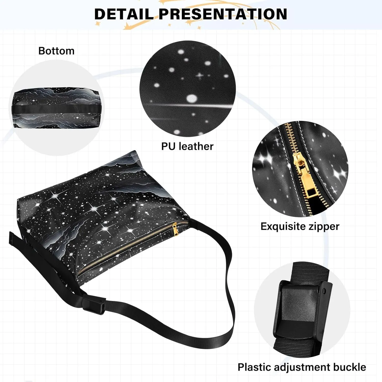 Pumpkin on Black Men Shoulder Bag Leather, Shoulder Bag, Fashion Crossbody Bag