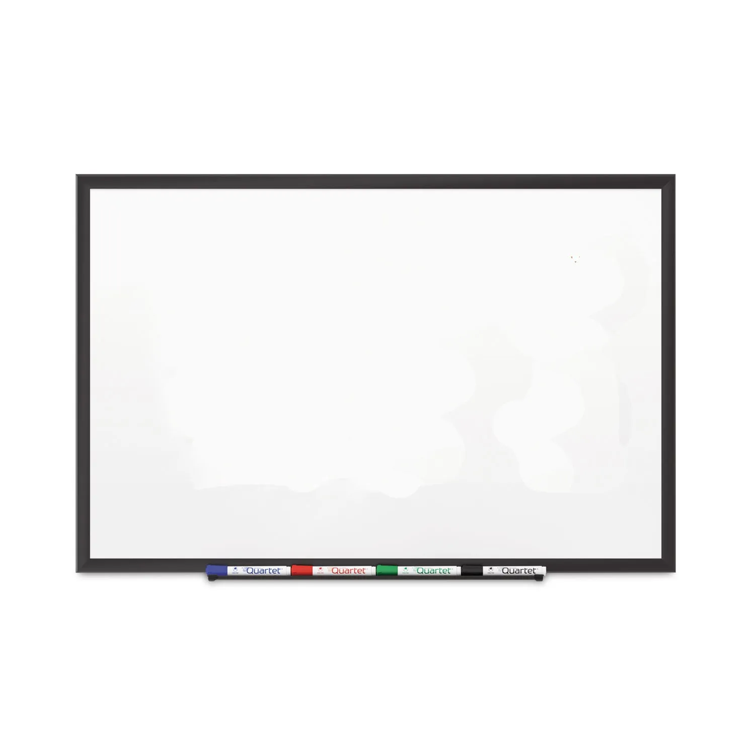 Quartet® Classic Series Porcelain Magnetic Dry Erase Board, 48" x 36", White Surface, Black Aluminum Frame