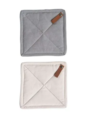 Quilted Cotton Pot Holder Set