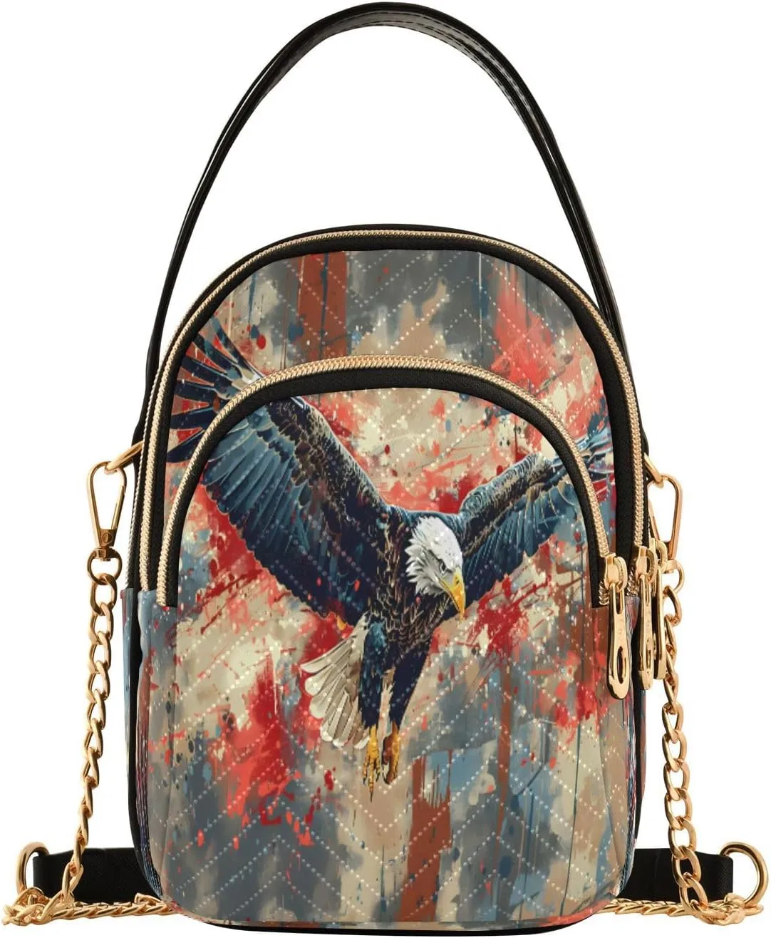 Quilted Crossbody Bags for Women,A Flying Eagle Women's Crossbody Handbags Small Travel Purses Phone Bag